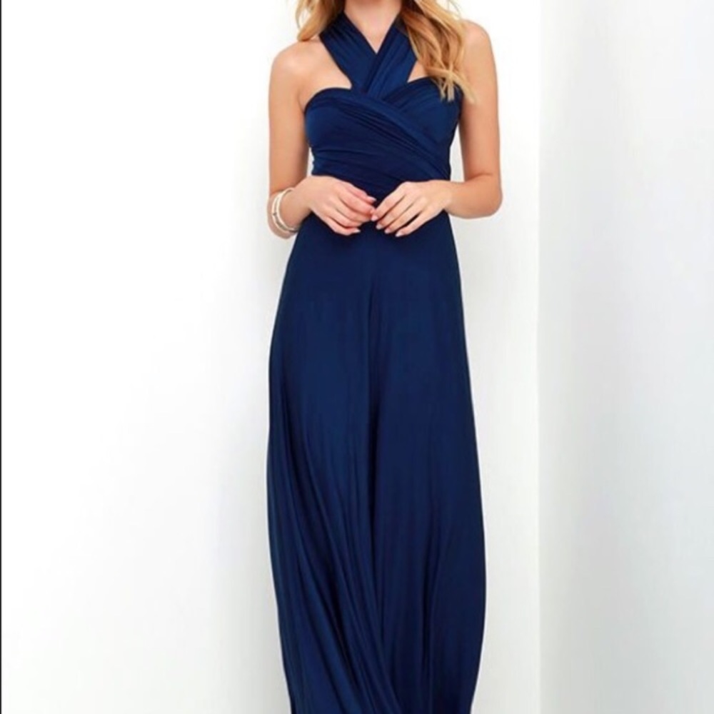 Convertible Blue Maxi Dress